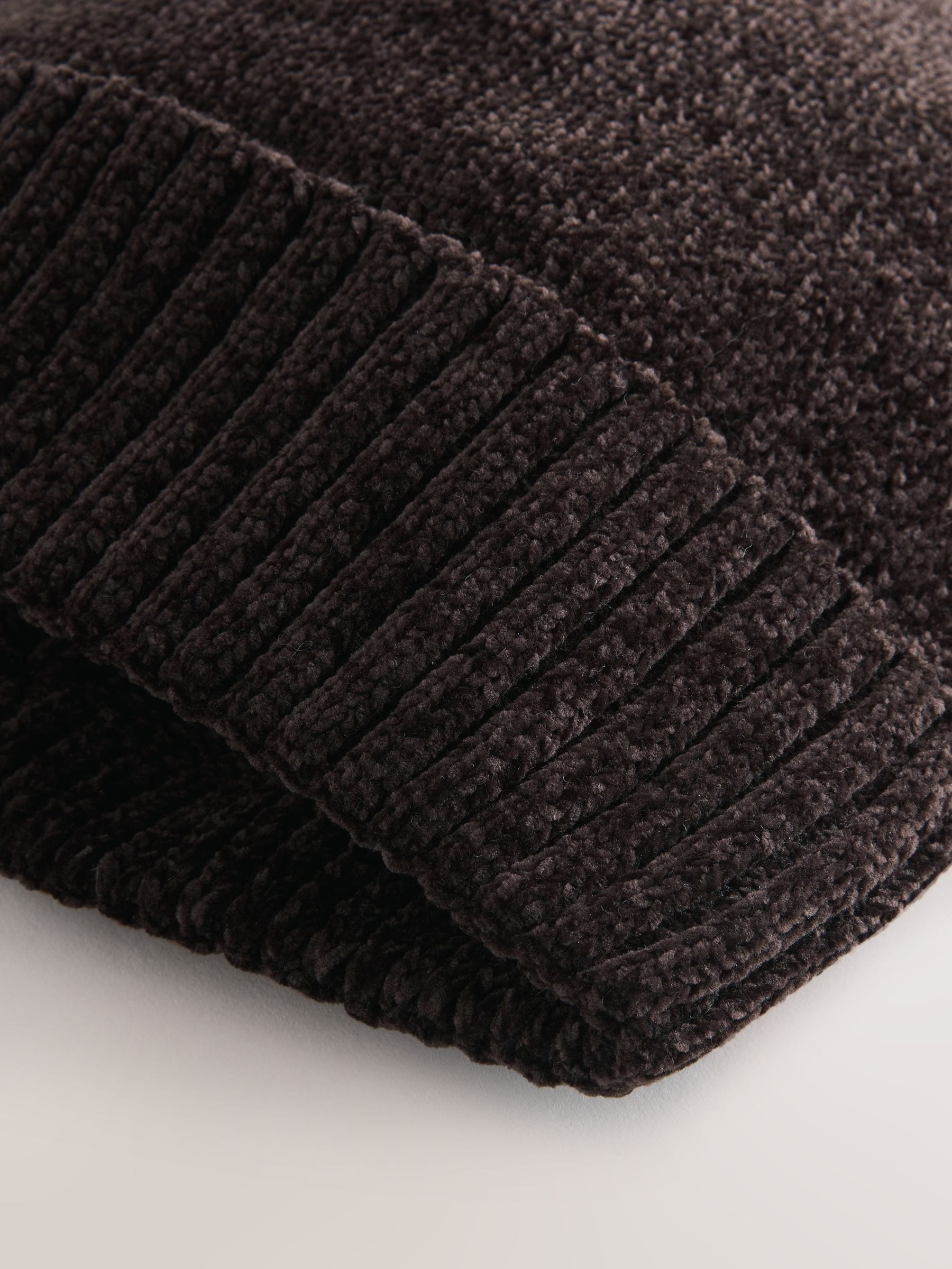 Buy Chocolate Brown Chenille Beanie Hat from Next Singapore