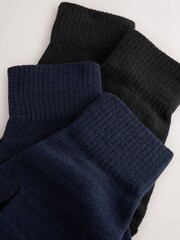 Black / Navy Blue Touch Screen Gloves 2 Pack - Image 4 of 5