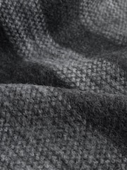 Grey Black/White Stripe Knitted Scarf - Image 3 of 3