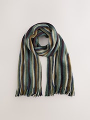Green/Blue Stripe Knitted Scarf - Image 1 of 3