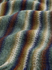Green/Blue Stripe Knitted Scarf - Image 3 of 3