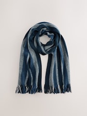 Blue Stripe Knitted Scarf - Image 1 of 3