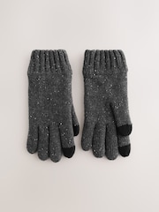 Grey Thinsulate Knitted Touchscreen Gloves - Image 1 of 3