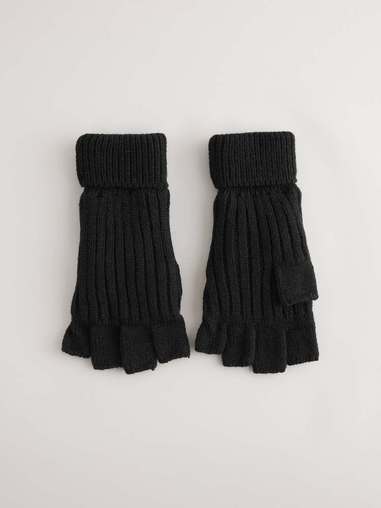 Black Thinsulate Fingerless Gloves - Image 1 of 3