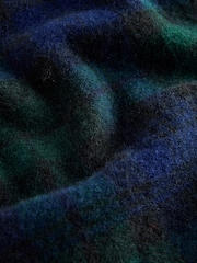 Schwarz Schottenmuster - Check 100% Wool Woven Scarf - Bild 3 von 3