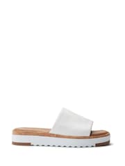 Moda in Pelle Gold Kanzan One Band Leather Mule On Low Wedges - Image 1 of 4