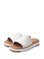Moda in Pelle Gold Kanzan One Band Leather Mule On Low Wedges - Image 2 of 4