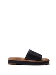 Moda in Pelle Gold Kanzan One Band Leather Mule On Low Wedges - Image 1 of 4