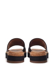 Moda in Pelle Gold Kanzan One Band Leather Mule On Low Wedges - Image 3 of 4