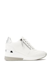 Moda in Pelle Blue Caspia Lace-Up Wedge Trainers - Image 1 of 4