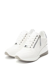 Moda in Pelle Blue Caspia Lace-Up Wedge Trainers - Image 2 of 4