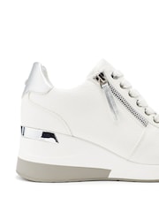 Moda in Pelle Blue Caspia Lace-Up Wedge Trainers - Image 4 of 4