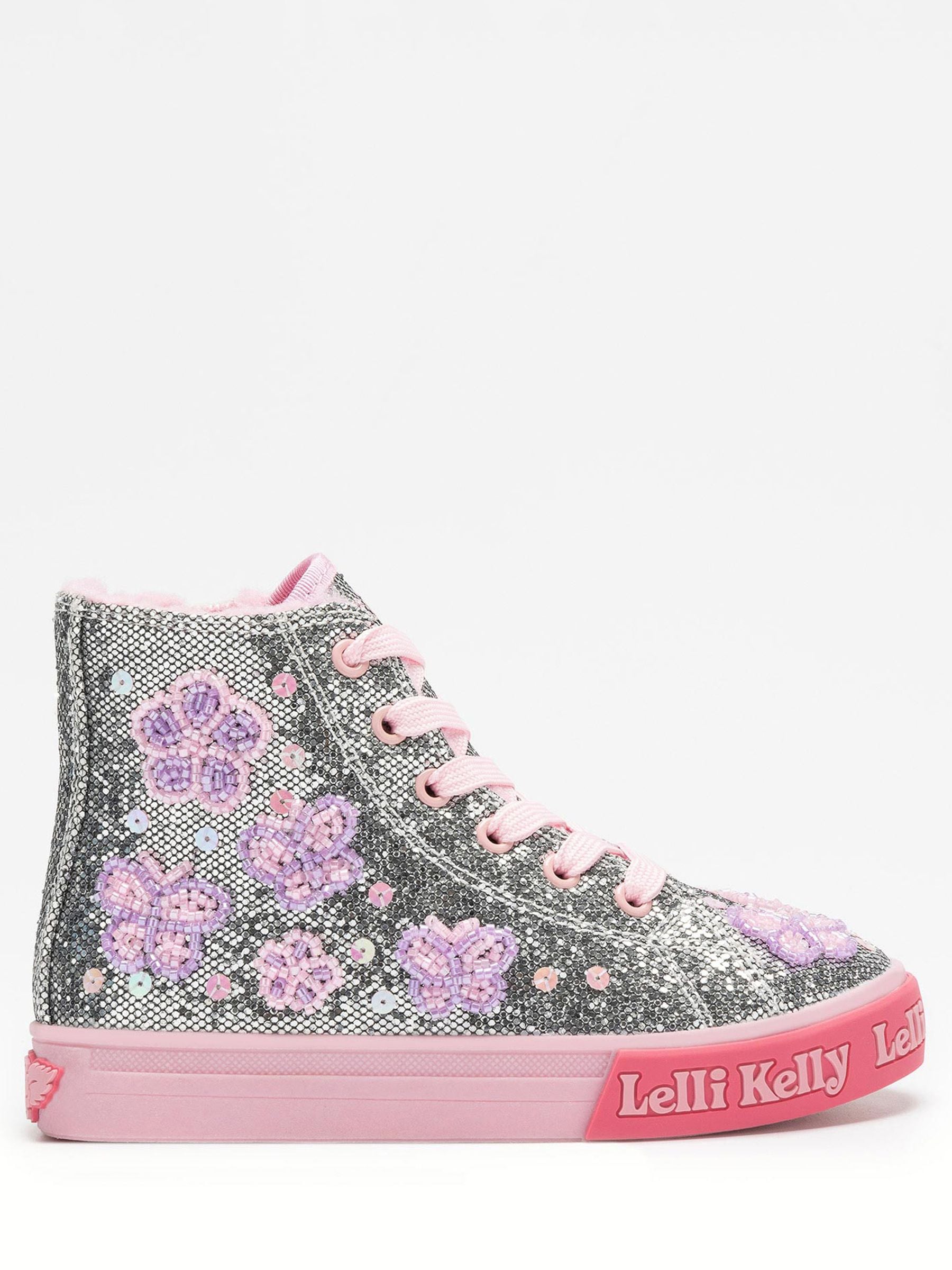 Buy Silver - Lelli Kelly Pink Spark Hi Top Trainers from Next Japan