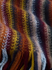 Orange / Multicolour Stripe Scarf And Beanie Matching Set - Image 4 of 7