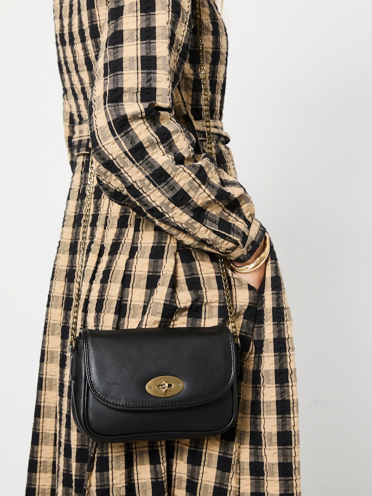 FatFace Lottie Black Lock Crossbody Bag - Image 1 of 6 FatFace Lottie Black Lock Crossbody Bag - Image 1 of 6