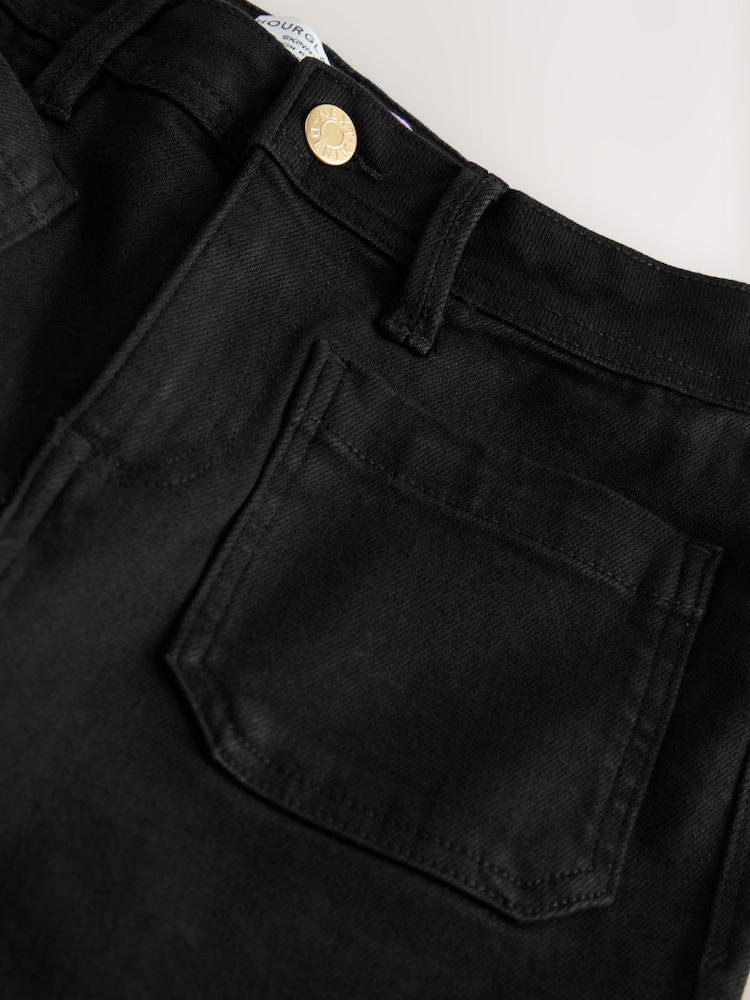 Black Hourglass High Rise Patch Pocket Skinny Jeans - Image 2 of 3 Black Hourglass High Rise Patch Pocket Skinny Jeans - Image 2 of 3