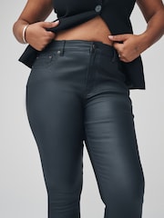 Black Hourglass Coated Denim Skinny Jeans - Image 4 of 4