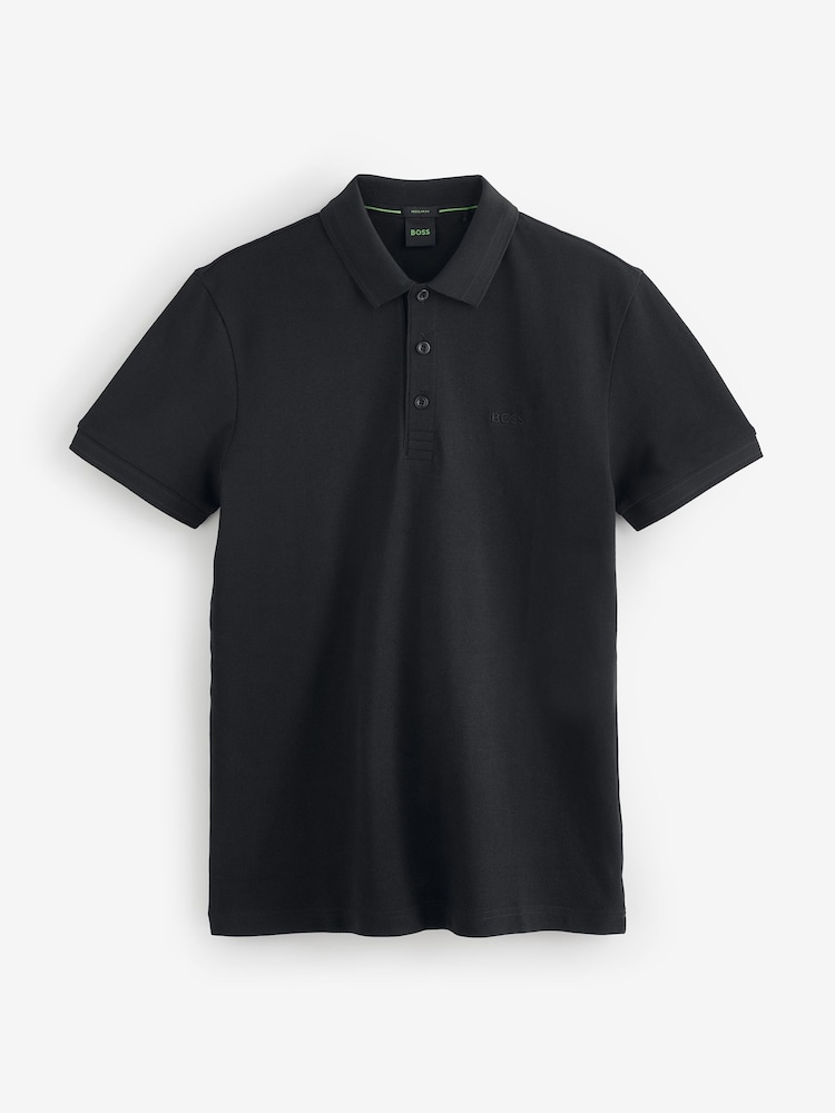 BOSS Black Regular Fit Paddy Tipped Collar Polo Shirt - Image 1 of 1