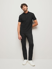 BOSS Black Regular Fit Paddy Tipped Collar Polo Shirt - Image 3 of 5