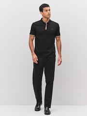 BOSS Black Phillipson Contrast Placket Polo Shirt - Image 2 of 6