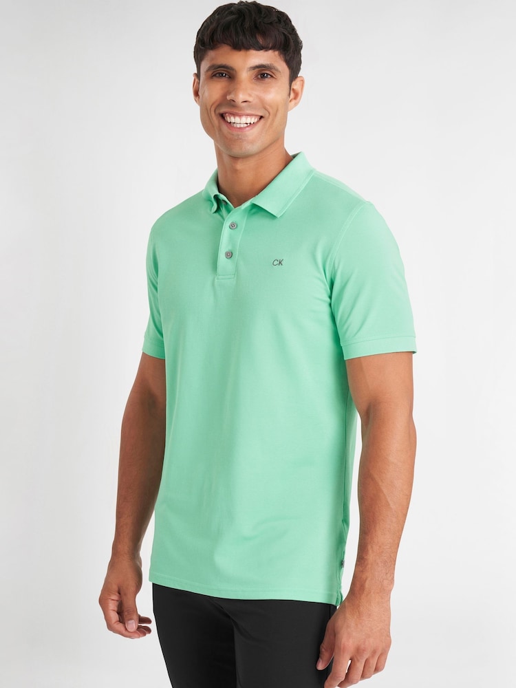 Calvin Klein Golf Light Green Planet Polo Shirt - Image 1 of 5