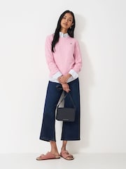 Crew Clothing Pink Heritage Cable Knit Jumper - Image 4 of 5