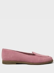 Crew Clothing Pink Suede Leather Loafers - Image 2 of 4