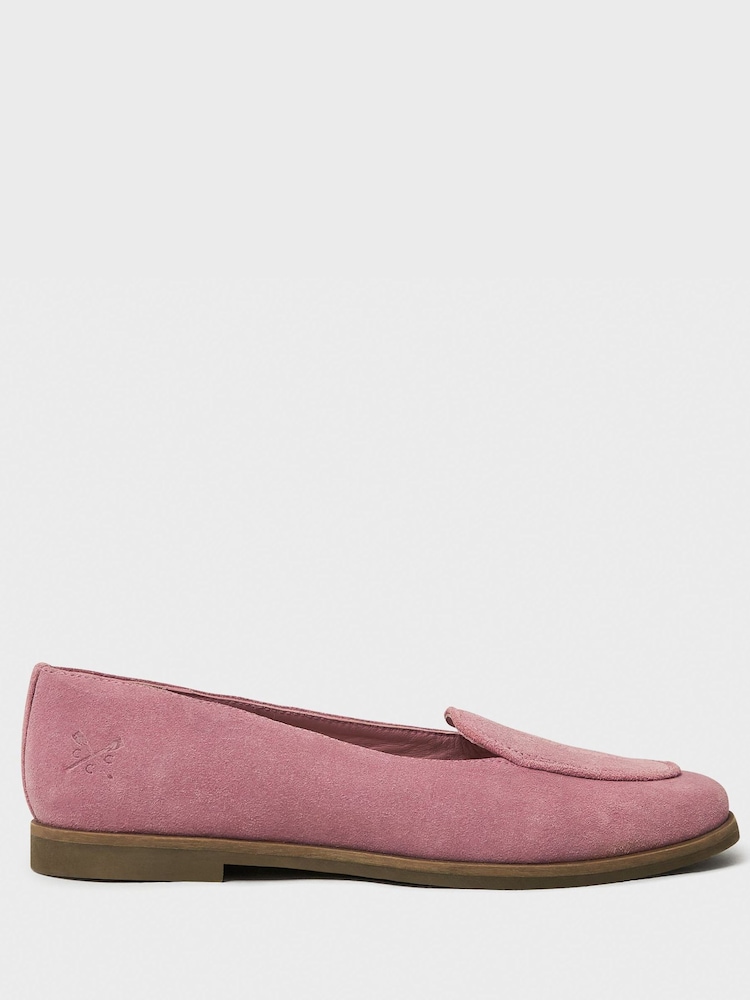 Crew Clothing Pink Suede Leather Loafers - Image 2 of 4