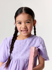 Crew Clothing 100% Cotton Broderie Anglaise Dress - Imagen 2 de 5