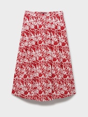 Crew Clothing Red Gabby 100% Cotton Skirt - Image 5 of 5