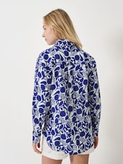 Crew Clothing Blue Linen Blend Shirt - Image 2 of 5