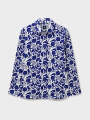 Crew Clothing Blue Linen Blend Shirt - Image 5 of 5