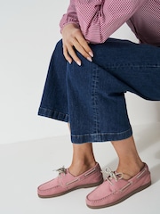 Crew Clothing Pink Aubury Deck Shoes - Image 1 of 4