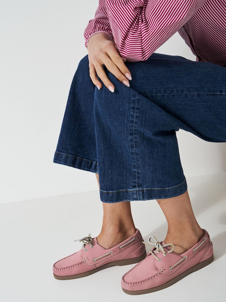 Crew Clothing Pink Aubury Deck Shoes - Image 1 of 4