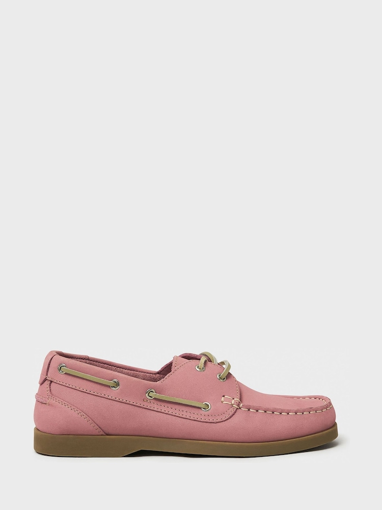 Crew Clothing Pink Aubury Deck Shoes - Image 3 of 4