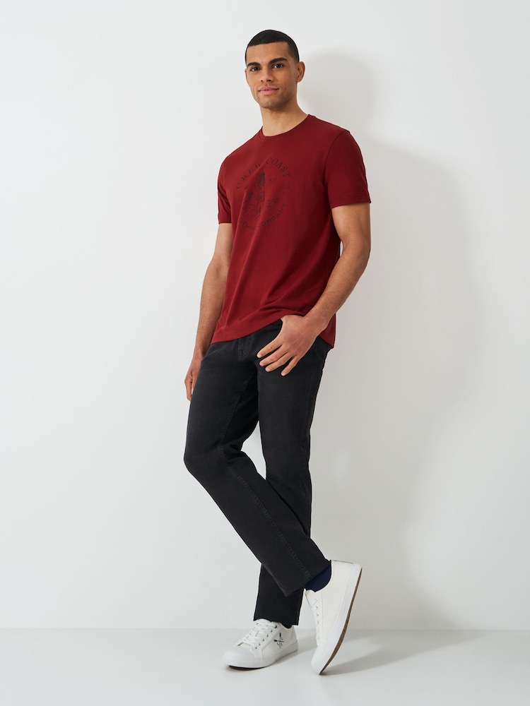 Crew Clothing 100% Cotton Lighthouse Graphic T-Shirt - Image 2 of 5