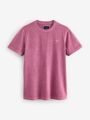 Crew Clothing Purple Garment Dye 100% Cotton T-Shirt - Image 1 of 1