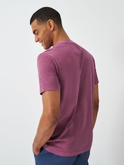 Crew Clothing Purple Garment Dye 100% Cotton T-Shirt - Image 2 of 5