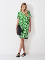 Crew Clothing Green Lea 100% Linen Blend Shirt Dress - Image 1 of 5