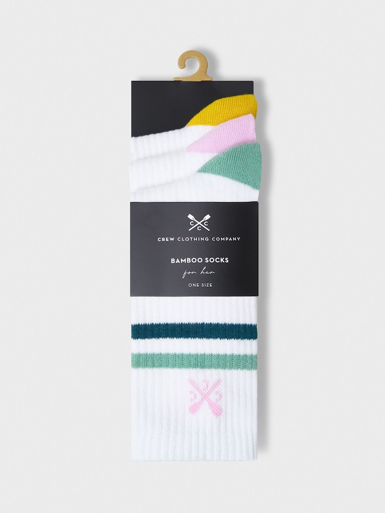 Crew Clothing White Sport Socks 3 Pack - Image 2 of 2