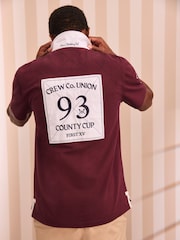 Crew Clothing Red Embroidered 100% Cotton Rugby Shirt - Image 4 of 8