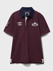 Crew Clothing Red Embroidered 100% Cotton Rugby Shirt - Image 8 of 8