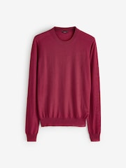 Joseph Red Round Neck Long Sleeve Cashmere Jumper - Image 1 of 1