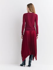 Joseph Red Round Neck Long Sleeve Cashmere Jumper - Image 3 of 6