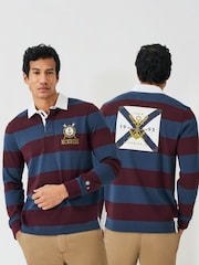 Crew Clothing Blue Callington Striped Rugby Shirt - Image 4 of 7