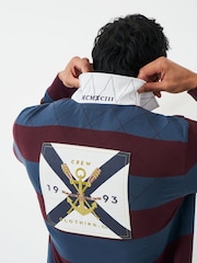 Crew Clothing Blue Callington Striped Rugby Shirt - Image 6 of 7