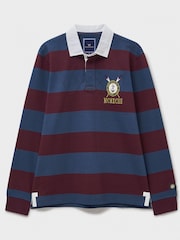 Crew Clothing Blue Callington Striped Rugby Shirt - Image 7 of 7