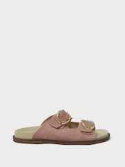 Crew Clothing Pink Leather Buckle Sandals - Image 2 of 4