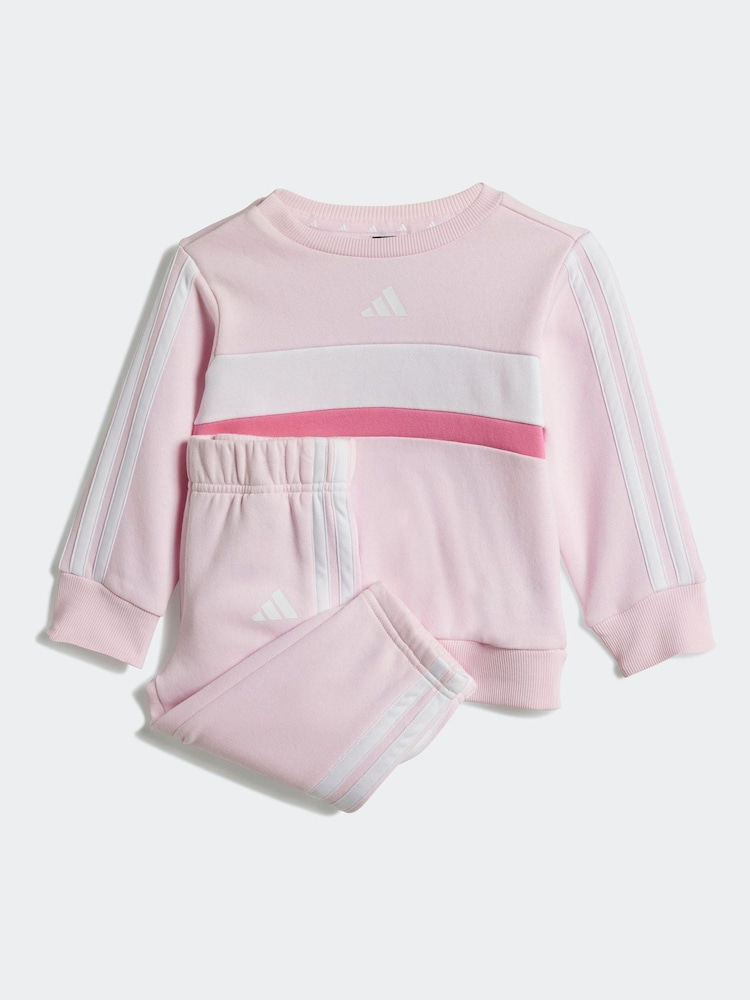 adidas Pink Essentials Tiberio Sweatshirt and Joggers Set Infant Kids - Image 1 of 7