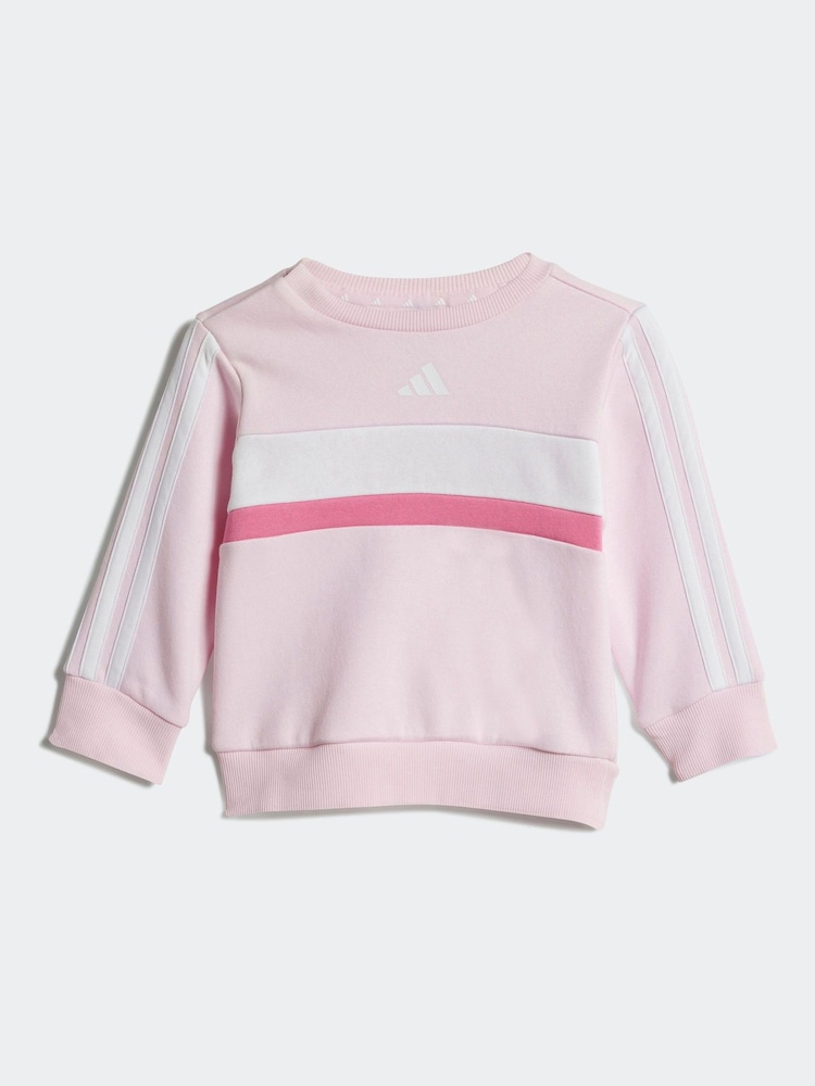 adidas Pink Essentials Tiberio Sweatshirt and Joggers Set Infant Kids - Image 2 of 7